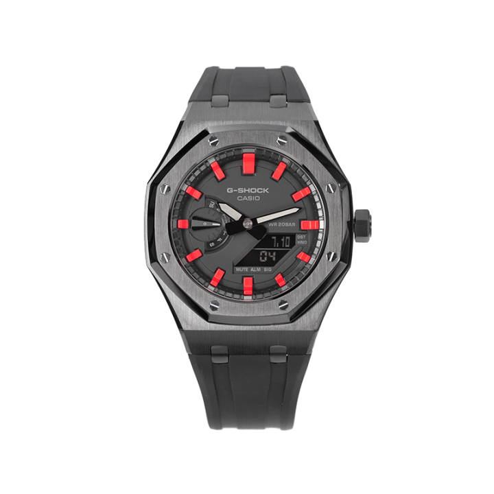 CASIO CASIO Unisex Liquid Crystal/Analog Dual Display Series 44.5mm Black Watch