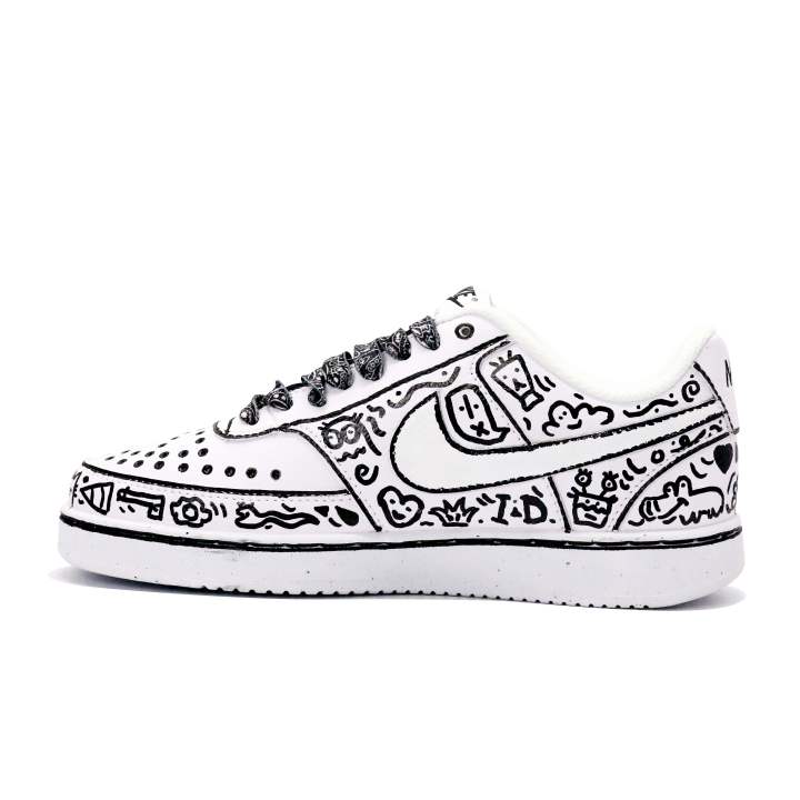 Nike Nike Court Vision 1 Skateboard Shoes Men's Low Top Black/White