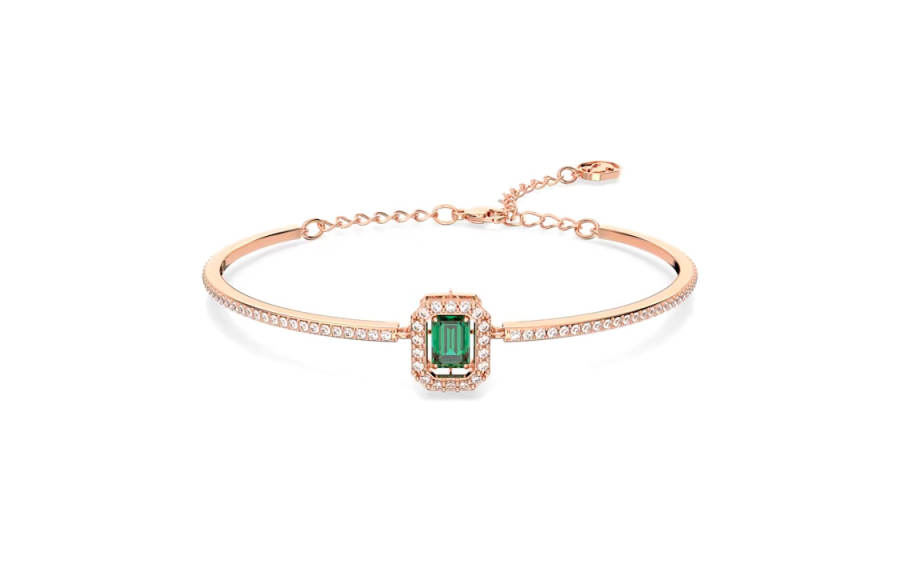 Swarovski Una Cubic Zirconia, Crystal, Rose Gold plated Bangles Women's Gold