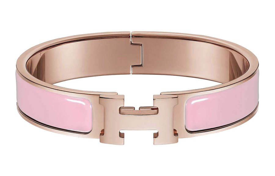 HERMES HERMES Clic H Rose Gold plated Bangles Women's