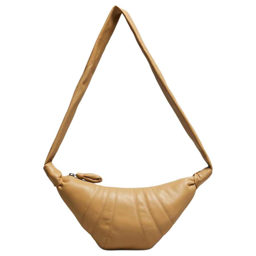 Lemaire Lambskin Croissant Bag, Croissant Bag, Croissant Bag, Handbag, Shoulder Bag Women's Umber