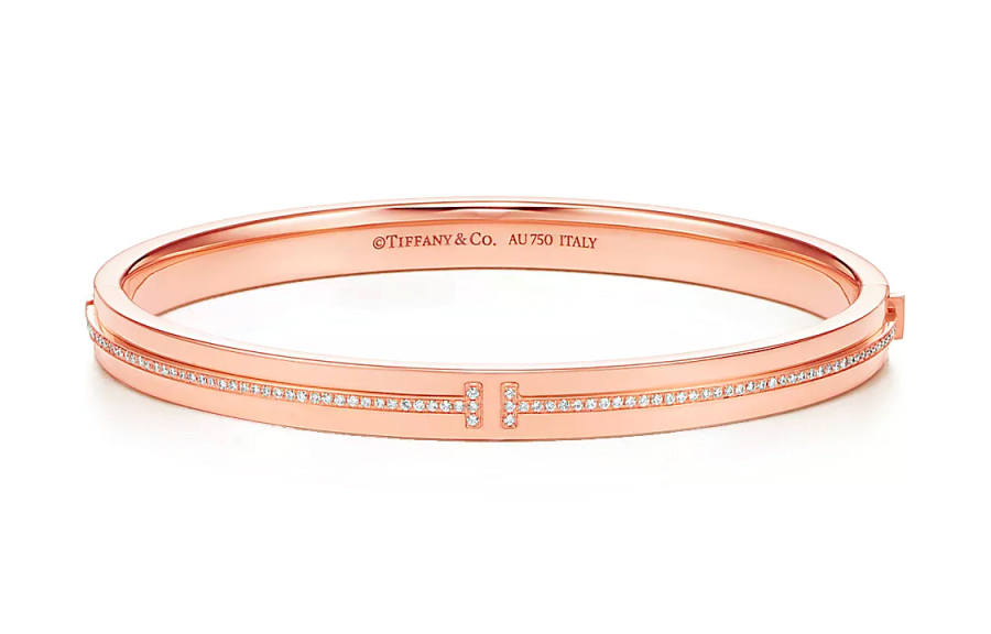 TIFFANY & CO. T Bangles Women's Rose Gold