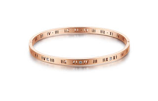 HMZ Alloy Bangles Women's Rose Gold