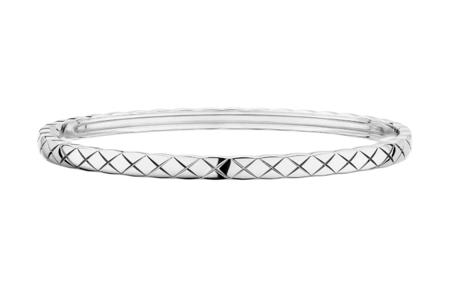 CHANEL CHANEL 18K White Gold Bangles Women's Silver