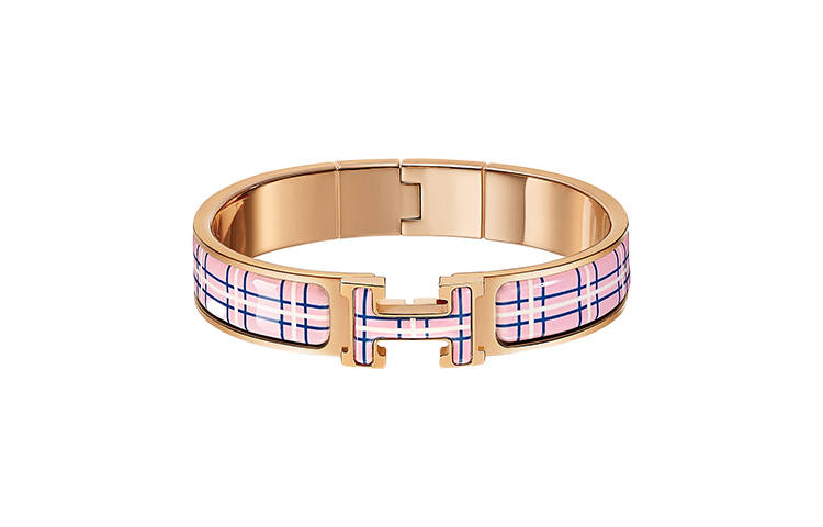 HERMES HERMES Clic H Gold Plated Bangles Women's