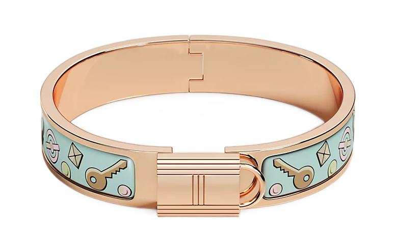 HERMES HERMES Cadenas Bangles Women's Rose Gold/Blue