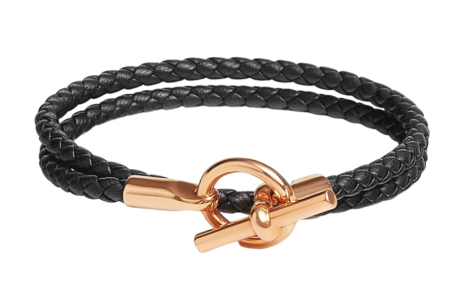 HERMES HERMES Rose Gold plated Bangles Women's Black