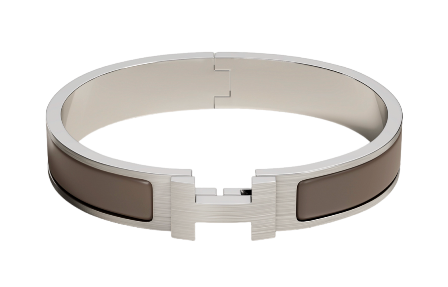 HERMES HERMES Clic H Bangles Men's Gray