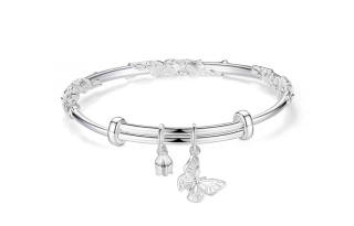 KING TAI SANG 999 Fine Silver Material Bangles Women's
