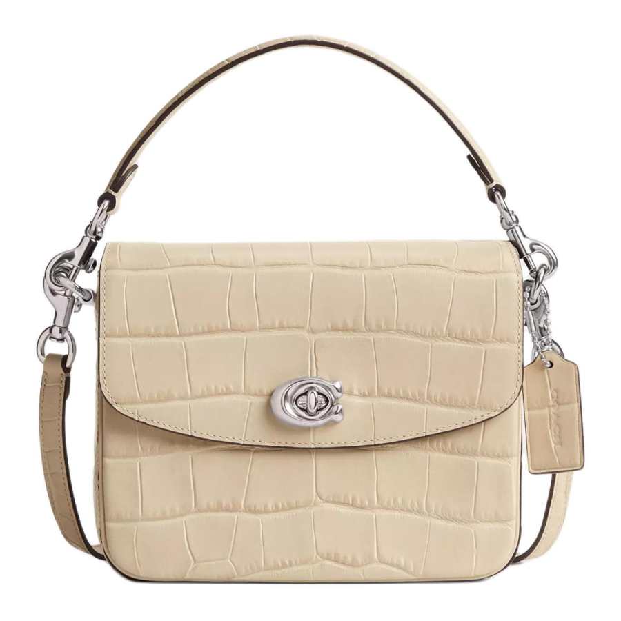 COACH Cassie Calfskin Handbag, Shoulder Bag, Crossbody Bag Small Women's Ivory White