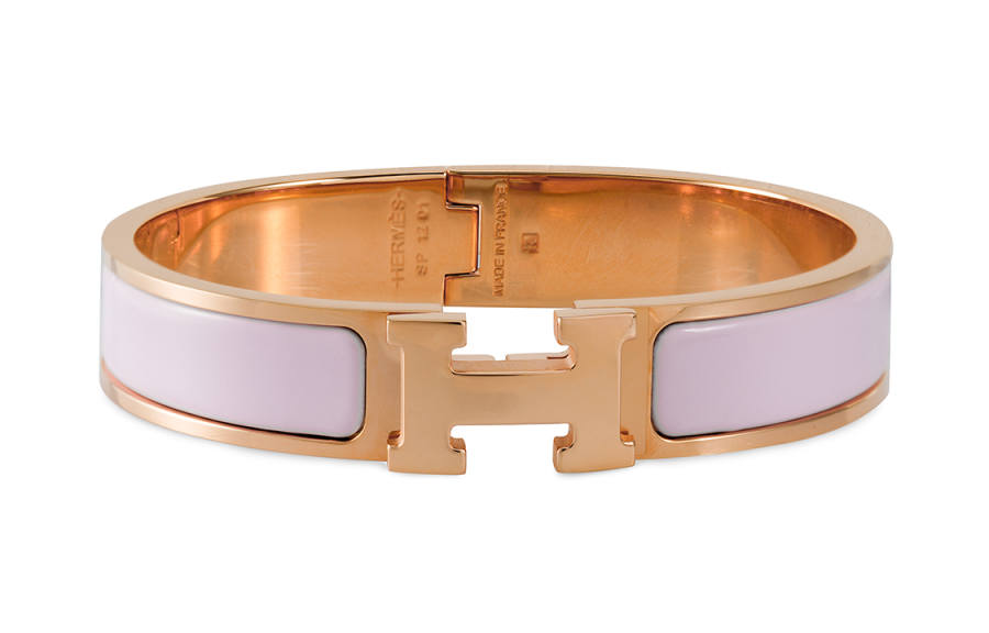 HERMES HERMES Clic H Bangles Women's Rose Gold