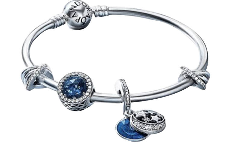 Pandora Pandora 925 Sterling Silver Bangle Set Women's