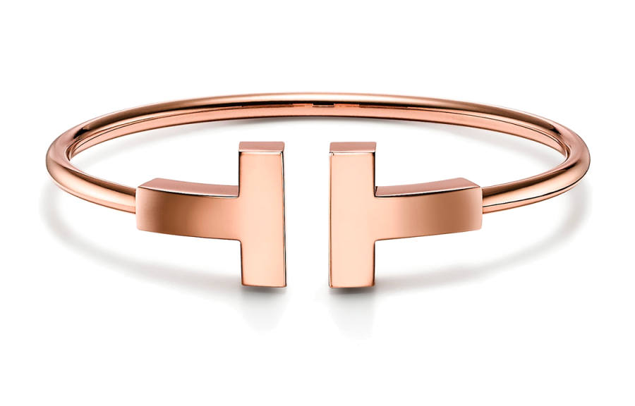 TIFFANY & CO. T 18K Rose Gold Bangles Women's