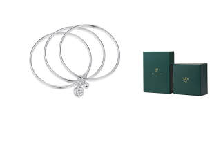 JAY Copper Alloy With S925 Silver Plating Bangles Women's Silver