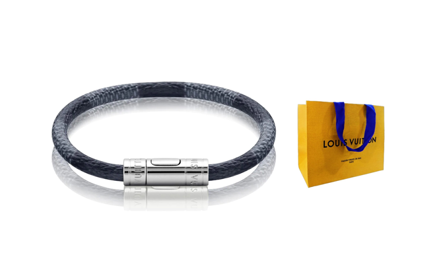 LOUIS VUITTON LOUIS VUITTON KEEP IT Bangles Men's Black/Gray Shopping Bag