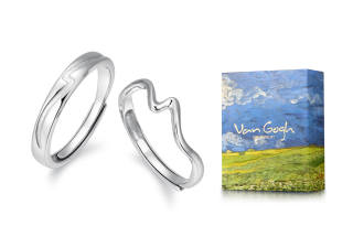 VAN GOGH S925 Silver Couple Rings Unisex