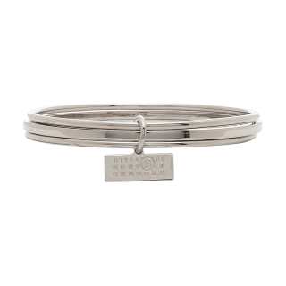 MM6 Maison Margiela Brass Bangles Women's Silver