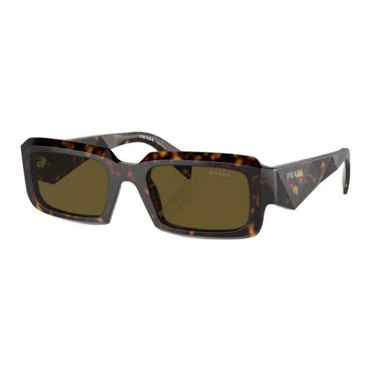 PRADA PRADA Rectangular Sunglasses Men's Havana Brown