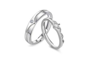 VIVIWELL 925 Sterling Silver Synthetic Cubic Zirconia Rings Unisex