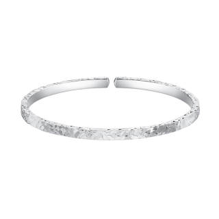 Wylyp 999 Fine Silver Material Bangles Women's Silver White