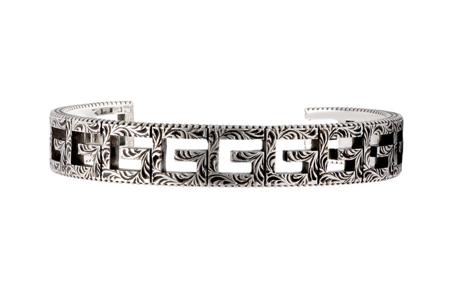 GUCCI GUCCI 925 Sterling Silver Bangles Men's Silver