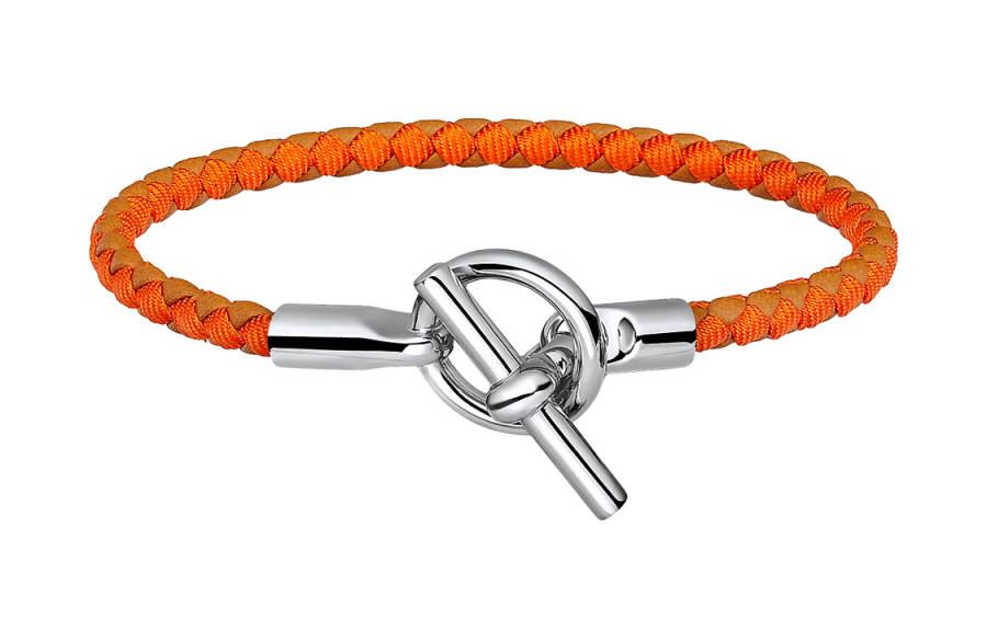 HERMES HERMES Glenan H Bangles Women's Umber/Orange