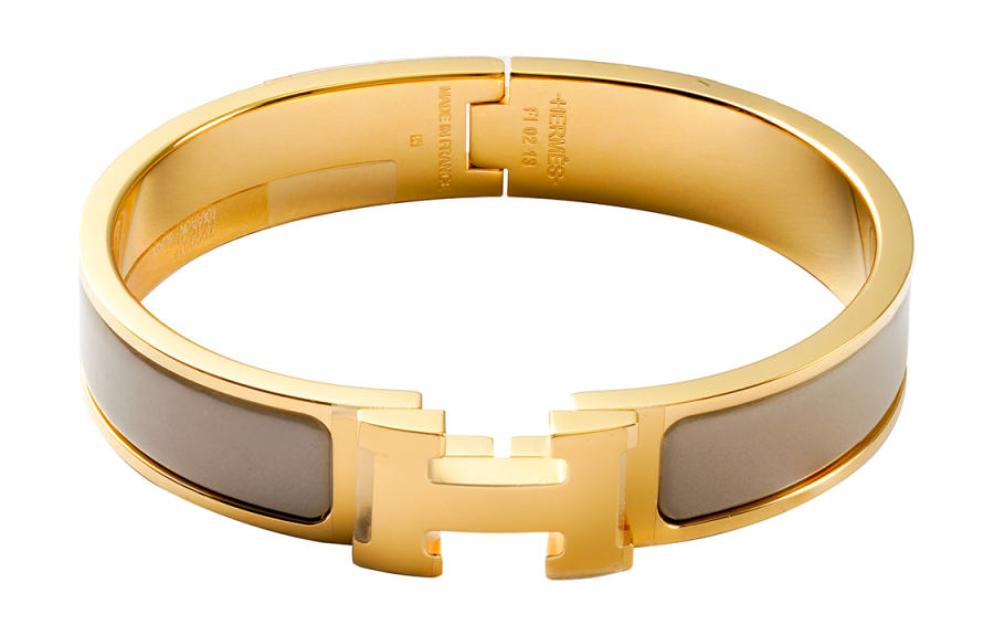 HERMES HERMES Clic H Bangles Women's Light Umber/Gold