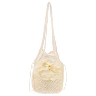 Magda Butrym Crocheted Knitted Fabric Shoulder Bag Medium Women's Natural