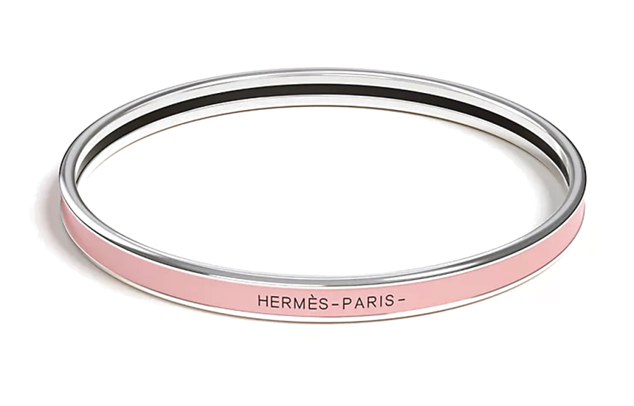 HERMES HERMES Enamel Bangles Women's Pink