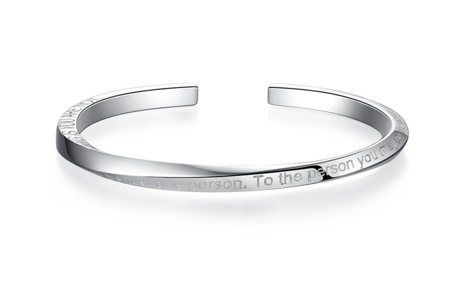 KADER KADER 999 Fine Silver Material Bangles Unisex Silver, Box Good Luck