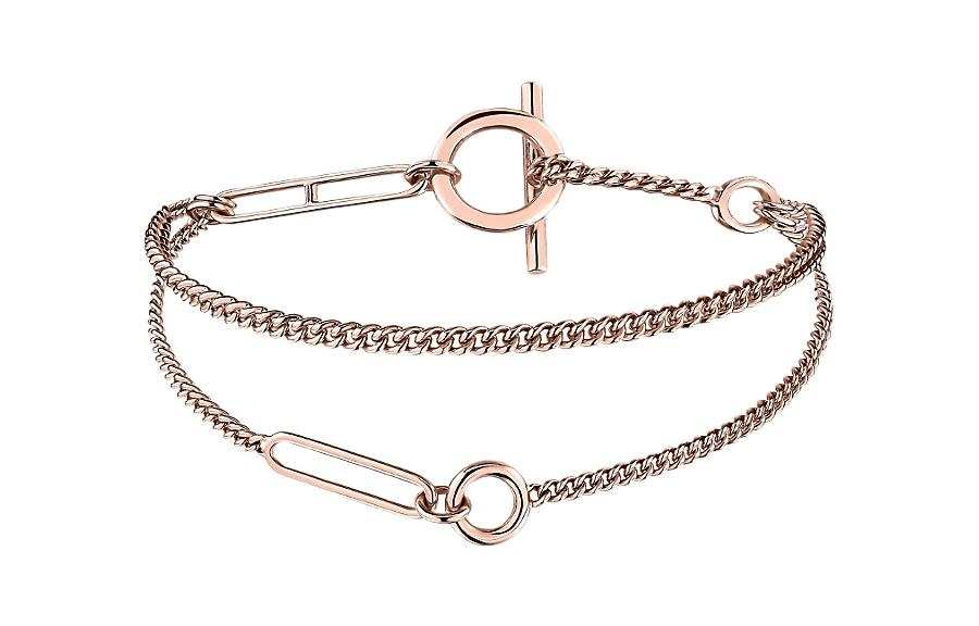 HERMES HERMES Echappee Bangles Women's Rose Gold