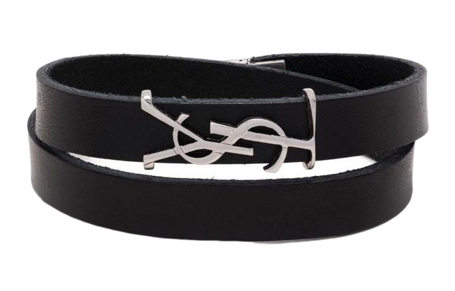 SAINT LAURENT SAINT LAURENT Cassandre Logo Plaque Bracelet