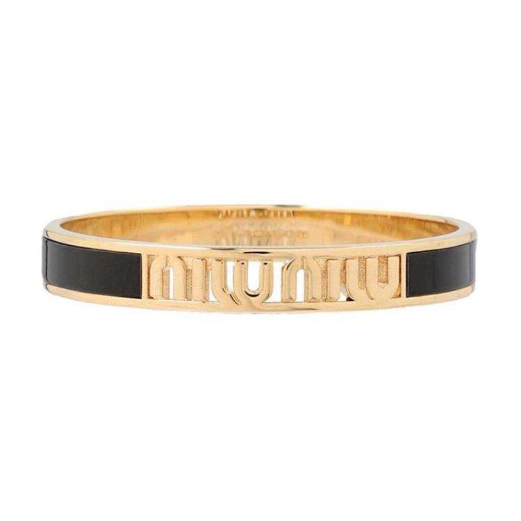 MIU MIU 【Replicated_PMPrevious Season】logo-plaque enamel bracelet