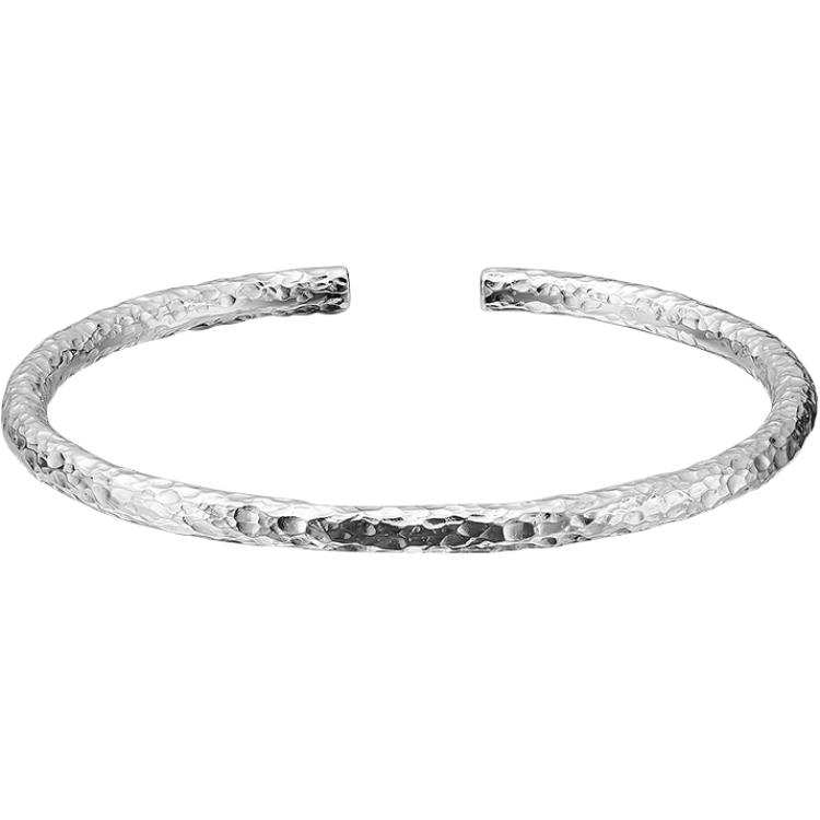 Shunqin Silver Building S999 Fine Silver Bangles Unisex Silver