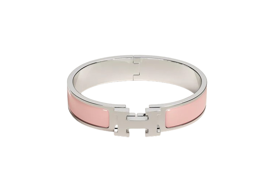 HERMES HERMES Clic H Bangles Women's Pink
