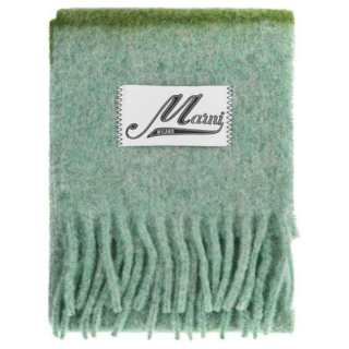 MARNI Logo Patch Fringed Scarf