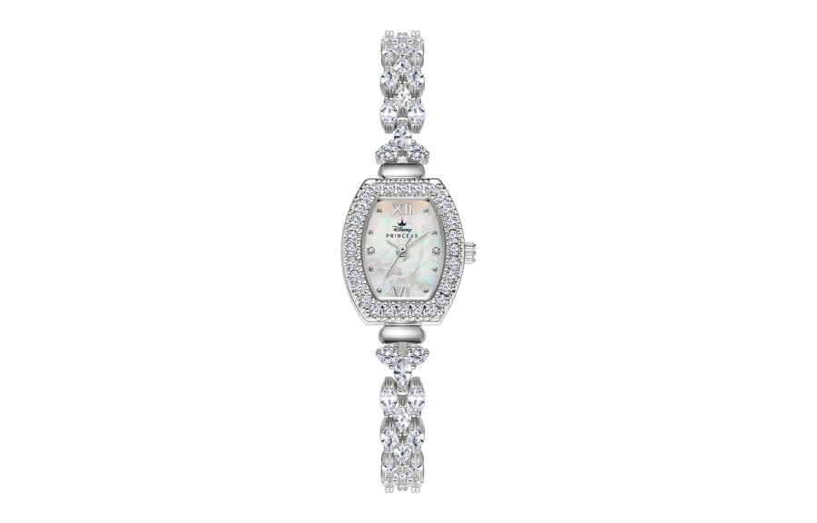 Disney Rhinestone Embellished Barrel Shaped Watch Quartz Movement Eco Friendly Copper Strap Watch