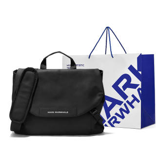 FAIRWHALE Pu Crossbody Bags Medium Men's Pure Black