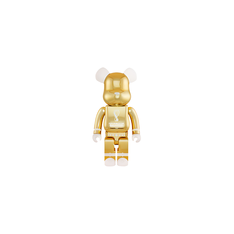 BE@RBRICK X Fifa World Cup Qatar 2022 Of 2 White Chrome/Gold
