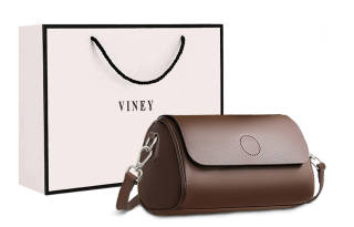 VINEY Cow Leather Shoulder Bag, Crossbody Bag Small Women's Coffee