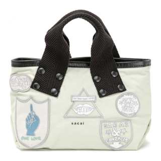 Sacai Cotton Tote Bag, Shopping Bag, Handbag Small Unisex Green