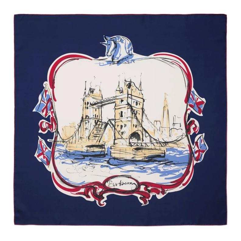 Burberry Burberry Tower Bridge silk scarf