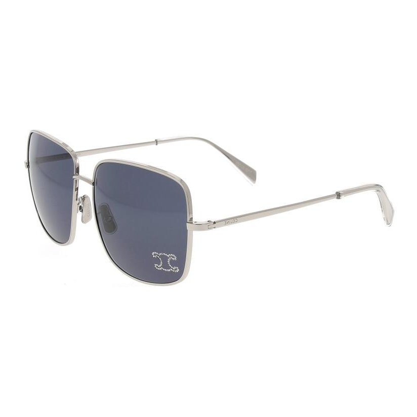 CELINE CELINE Rectangular Sunglasses Unisex Silver