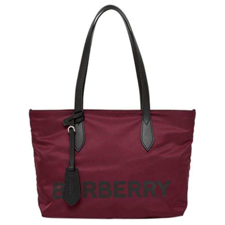 Burberry Recycled Nylon One Shoulder Handbag Women's Red