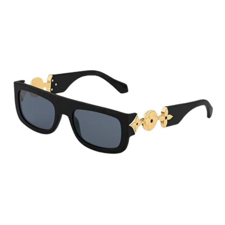 LOUIS VUITTON LOUIS VUITTON Acetate Metal Rectangular Sunglasses Men's Multicolor