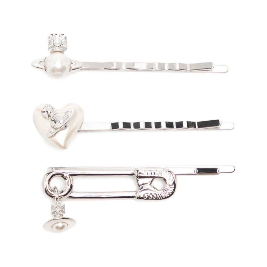 Vivienne Westwood Hair Clips Women's Silver