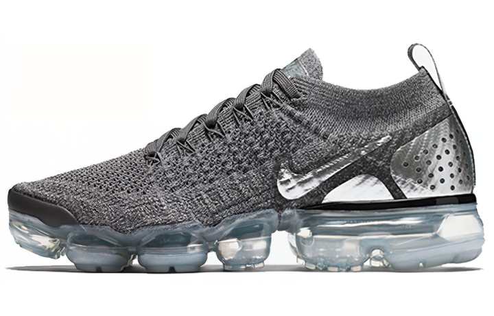 Nike Nike VaporMax Flyknit 2 Low top Casual Running Shoes Women's Gray White
