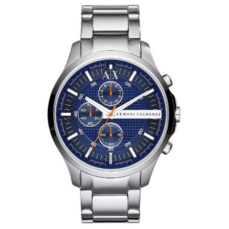 ARMANI EXCHANGE ARMANI EXCHANGEAE Wrist Watches Quartz Movement Stainless Steel Strap 46mm Blue Dial Men's Watches