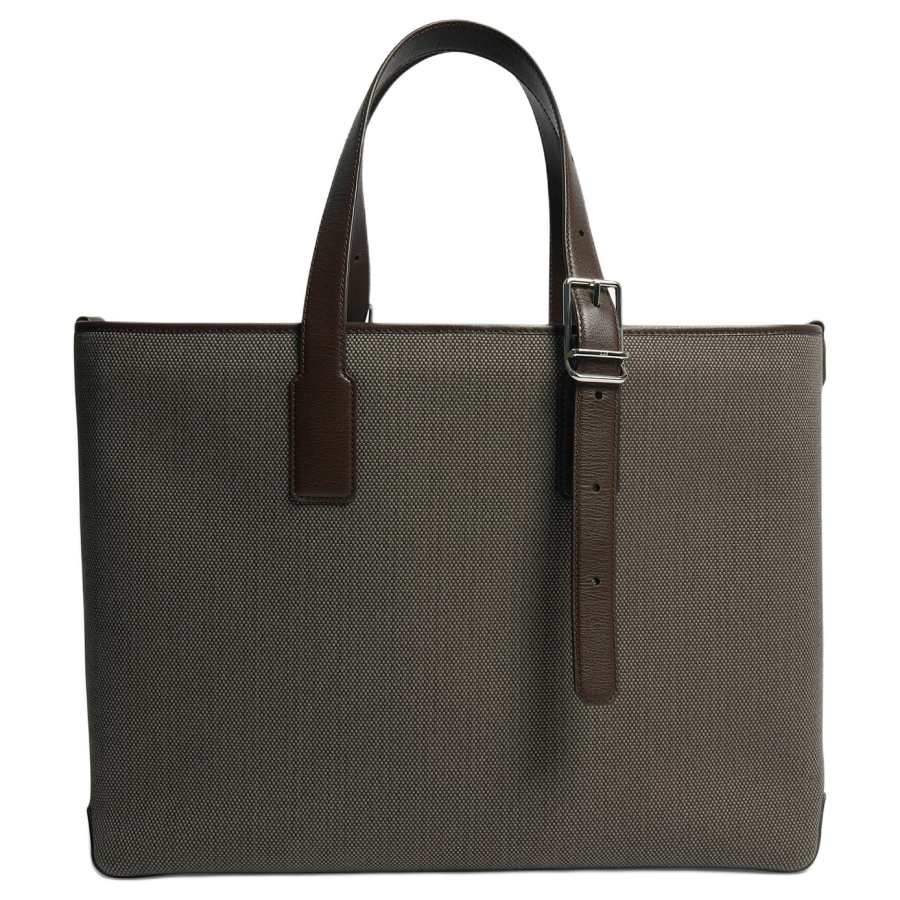 Dunhill Cotton Cashmere Handbag Men's Black Walnut