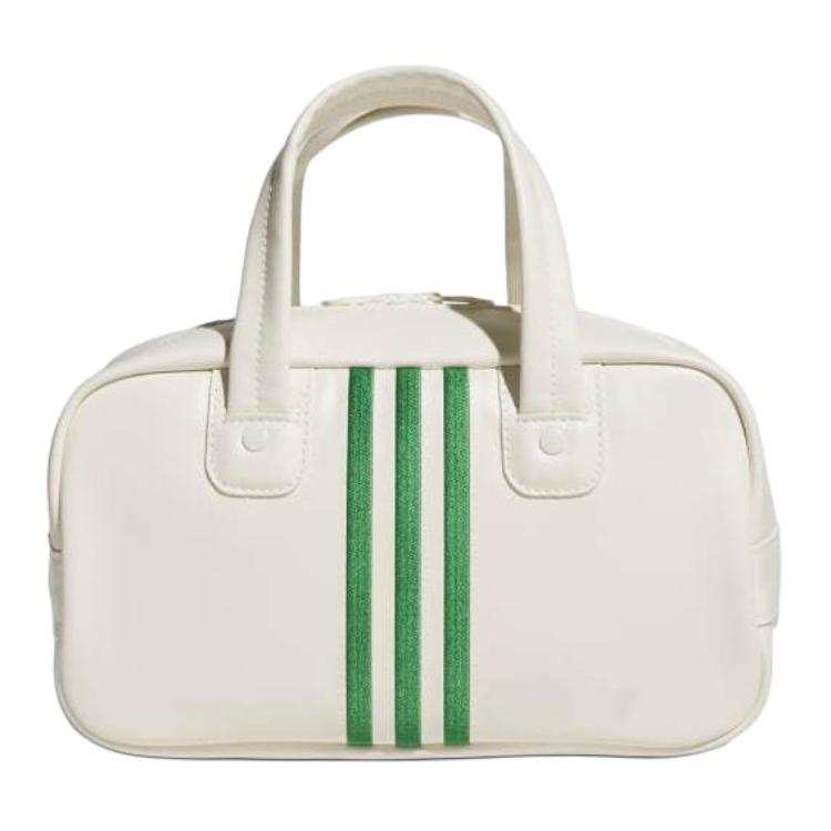 Adidas Adidas Electroplated Polyurethane Handbag Regular Women's White & Green